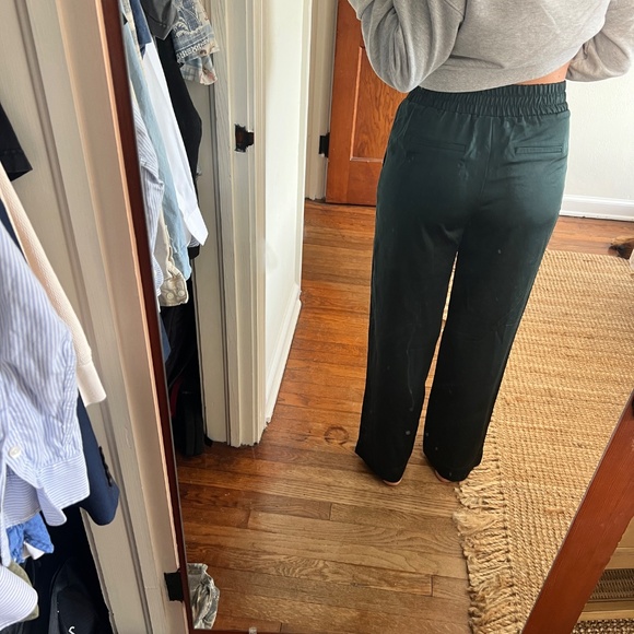 A New Day Green Satin Pants - Picture 3 of 4